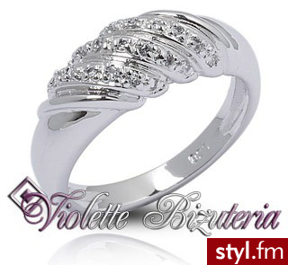 Violette Srebrny pierścionek z diamentowymi cyrkoniami RS1031 - Pierścionki Biżuteria Moda