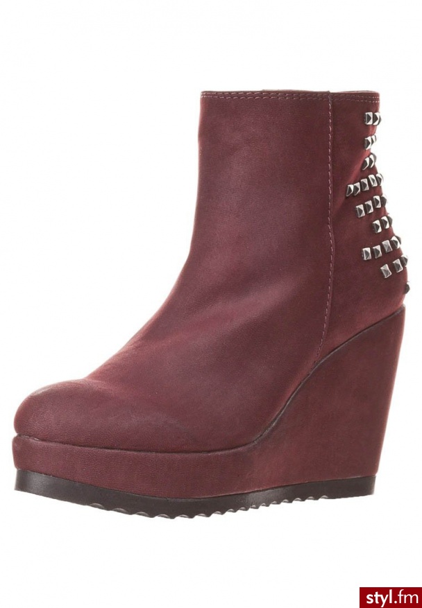 Even&Odd Botki na platformie czerwony - Botki Buty Moda