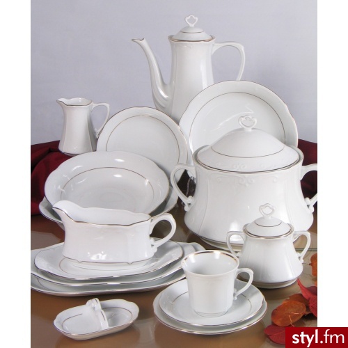 Porcelana chodzież serwis obiadowy 12 os 44 el kamelia 0014 3031-001 - Pozostałe Biżuteria Moda
