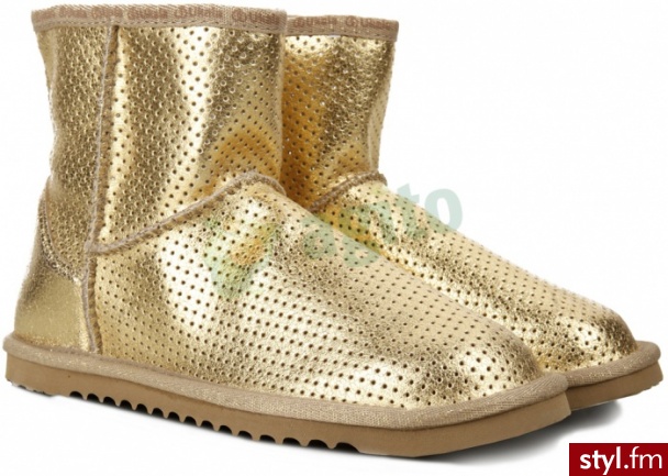 UKALA BY E Kozaki goldie mini złote 003753 - Kozaki Buty Moda