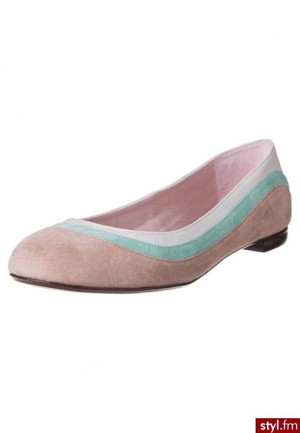 Si By Sinela Fabry Baleriny Beżowy - Balerinki Buty Moda