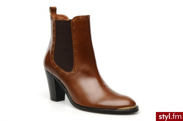 Georgia Rose PÓŁBUTY I BOTKI TEKILO BY (Brązowy) - Botki Buty Moda