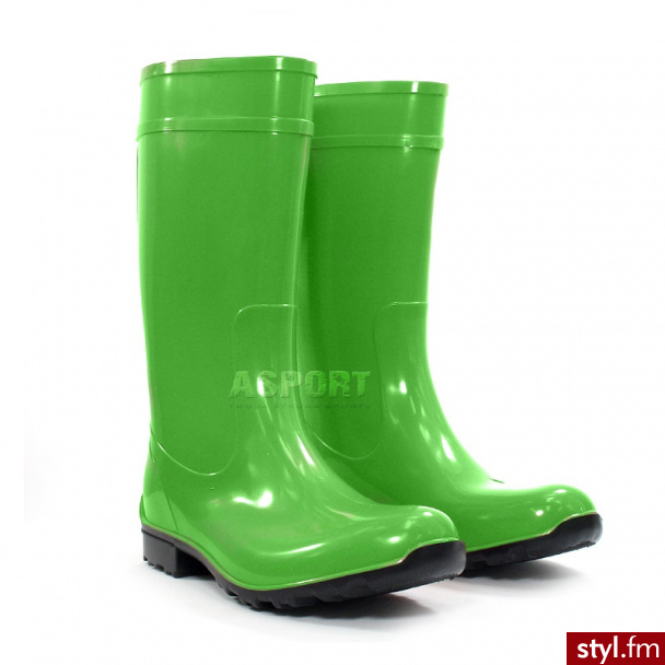 Lemigo Buty gumowe kalosze damskie wodoszczelne antypoślizgowe ILSE (ilse 967 green) - Kalosze Buty Moda
