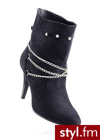 Bonprix Botki czarny 960372_25193 - Botki Buty Moda