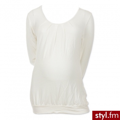 ESPRIT Bluzka z długim rękawem dla kobiet w ciąży offwhite biały - Tuniki Ciuchy Moda
