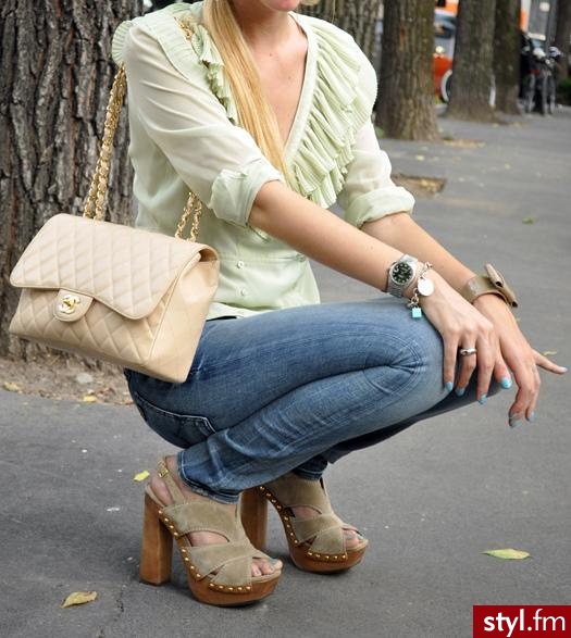 miu miu shoes, tiffani bracelet, H&M shirt, seven for all mankind skinny jeans. - Moda uliczna Inne Moda