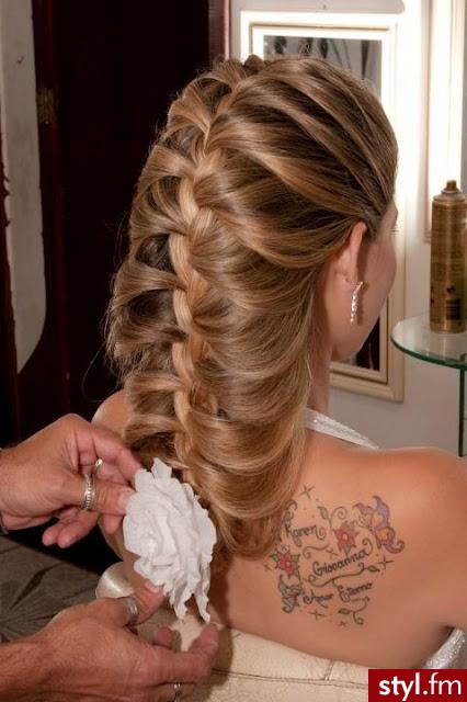 Blond Warkocze Proste Na co dzień Długie Fryzury