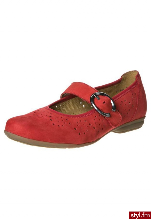 Gabor Baleriny czerwony - Balerinki Buty Moda