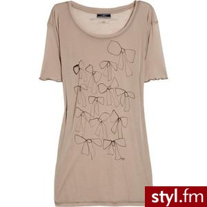 By Malene Birger Blossie bow-print jersey T-shirt - Polyvore. Pobrano ze strony: http://www.polyvore.com/cgi/thing?id=24807668 - Pozostałe Ciuchy Moda