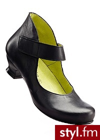 Bonprix Czółenka skórzane czarny 949875_18414 - Czółenka Buty Moda