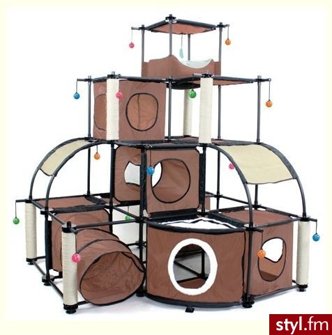 SportPet Designs Kitty City- kocia wieża z tunelem   1syt. SP0313 - Dziecko