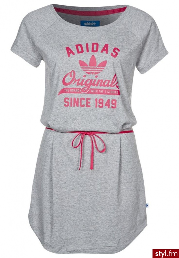 adidas Originals Sukienka z dżerseju szary (z34826) - Pozostałe Sukienki Moda