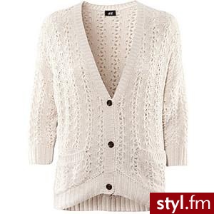 Cableknit cardigan - H&M - Polyvore. Pobrano ze strony: http://www.polyvore.com/cableknit_cardigan/thing?id=29575436 - Pozostałe Ciuchy Moda