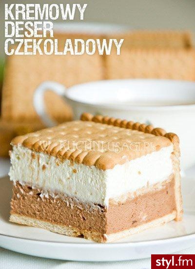 Mus czekoladowo-śmietankowy na herbatnikach  - Kuchnia