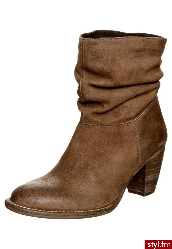 SPM SASOL Botki brązowy - Botki Buty Moda