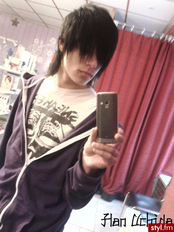 Han SCENE Hair - Czarne EMO Alternatywne Średnie Męskie Fryzury