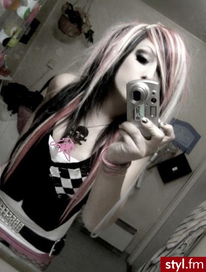 EMO Alternatywne Średnie Fryzury