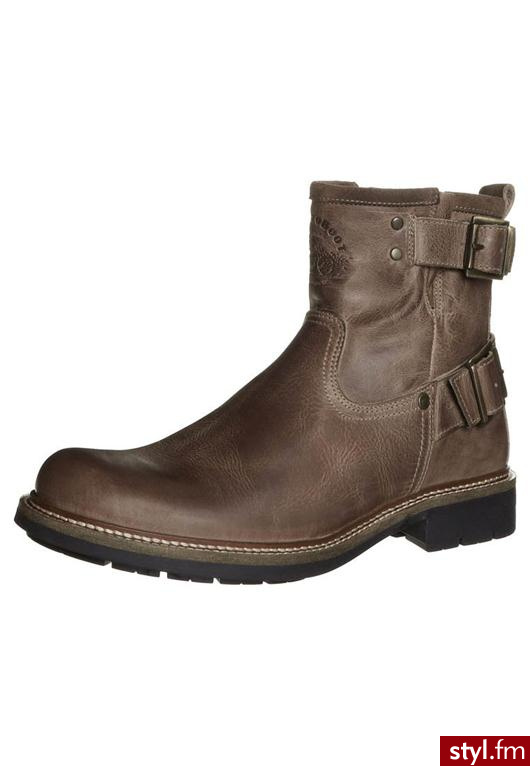 Base London GEAR Botki kowbojki i motocyklowe brązowy (Gear - Burnished Tan) - Pozostałe Buty Moda