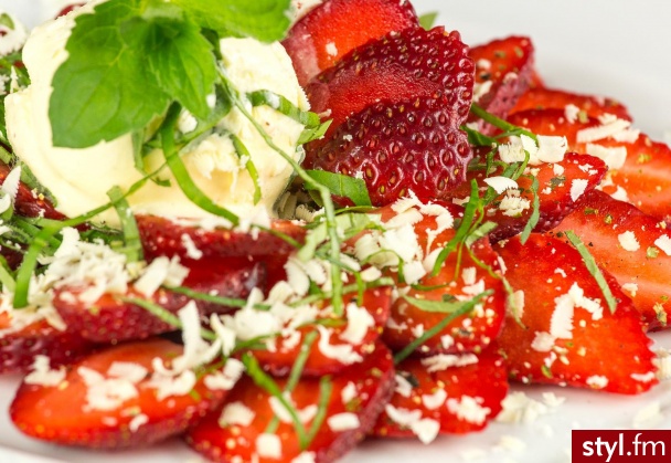 Carpaccio z truskawek Restauracja Strefa - Kuchnia