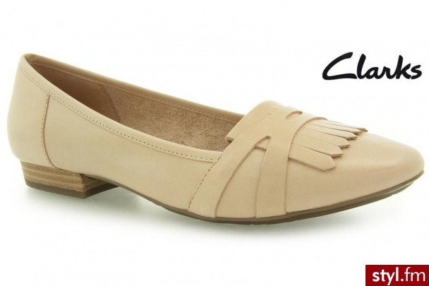 Clarks Henderson Bay Nude Leather - Balerinki Buty Moda