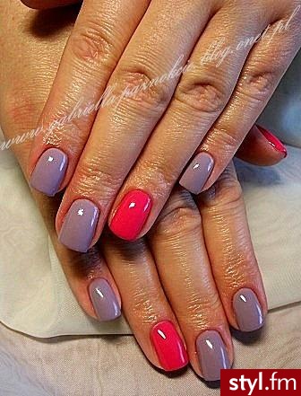 manicure hybrydowy - Kwadratowe Żelami Naturalne Paznokcie