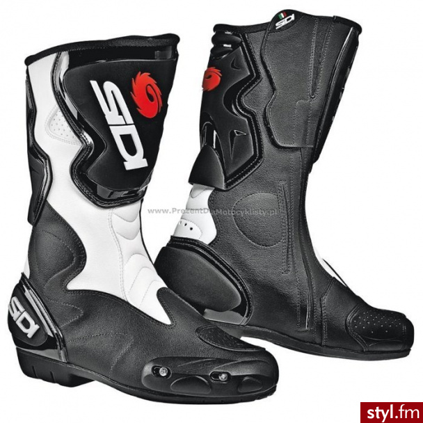 Buty motocyklowe Sidi Fusion czarno-białe - Pozostałe Buty Moda