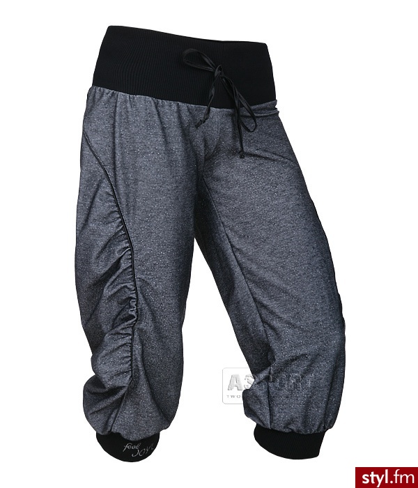 Feel Joy! Spodenki fitness do tańca rybaczki GALAXY szare - Szorty Spodnie Moda