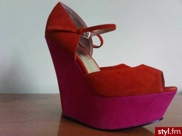 moje nowe mega soczyste sandały na koturnie :) - Koturny Buty Moda