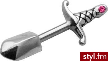 kolczyk do ucha HELIX SWORD oczko crystal. Kolczyk do chrząstki jest wielce unikatowy i napewno wywoła uśmiech na twarzach. Kolczyk sprawia wrażenie małego miecza przebijającej ucho. Jest bardzo wygodny i można ujrzeć wzór zarówno patrząc z tyłu głowy jak - Pozostałe Dodatki Moda