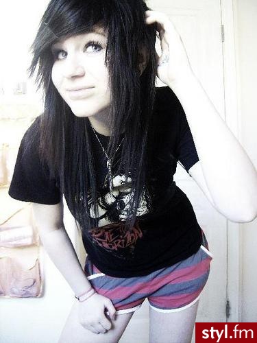 EMO Alternatywne Średnie Fryzury