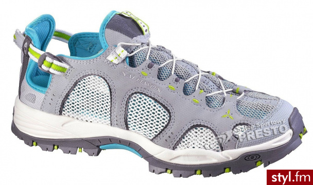 Salomon Sandały trekkingowe damskie Techamphibian 3 W - szary - Klapki Buty Moda