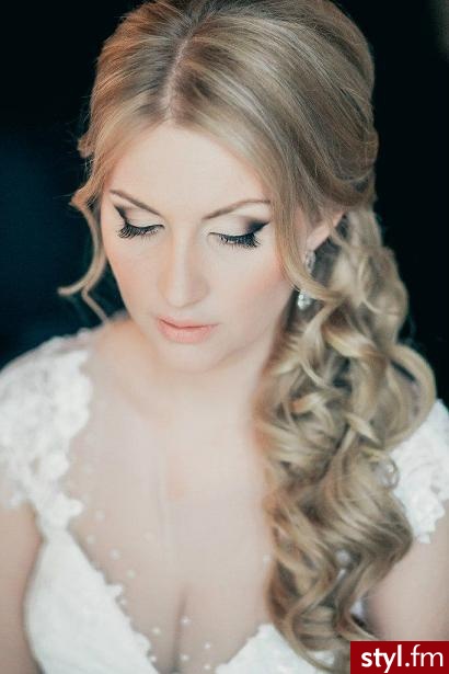 Blond Upięcie Kręcone Ślubne Długie Fryzury