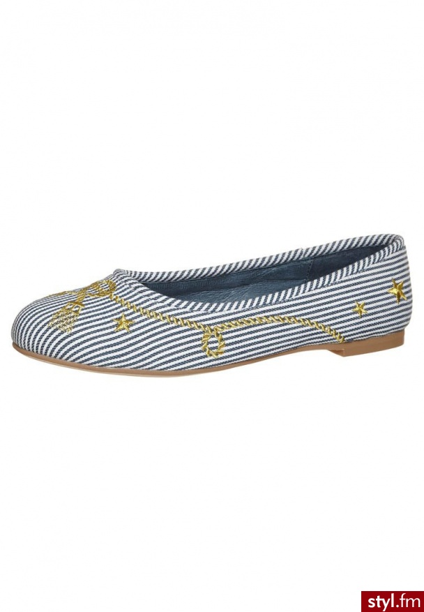 F-Troupe FTroupe SAILOR PUMP Baleriny niebieski (DY256 CANVAS) - Balerinki Buty Moda