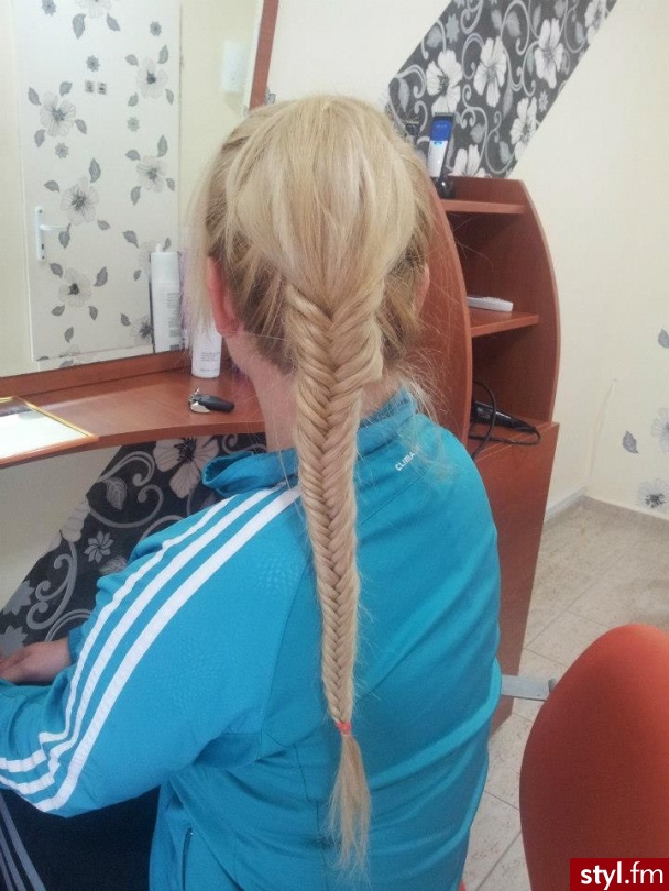 Blond Warkocze Proste Na co dzień Długie Fryzury