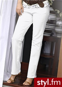 Bonprix Dżinsy ciemnoniebieskie stone used 926023_356 Biały - Jeansy Spodnie Moda