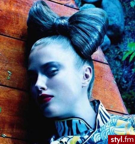 Blond Upięcie Proste Wieczorowe Długie Fryzury