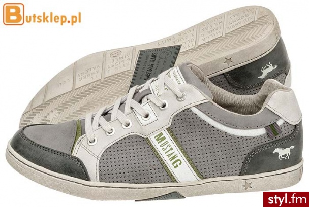 Mustang Buty Męskie Półbuty (32A031) - Półbuty Buty Moda