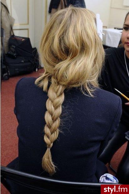 Blond Warkocze Proste Na co dzień Długie Fryzury