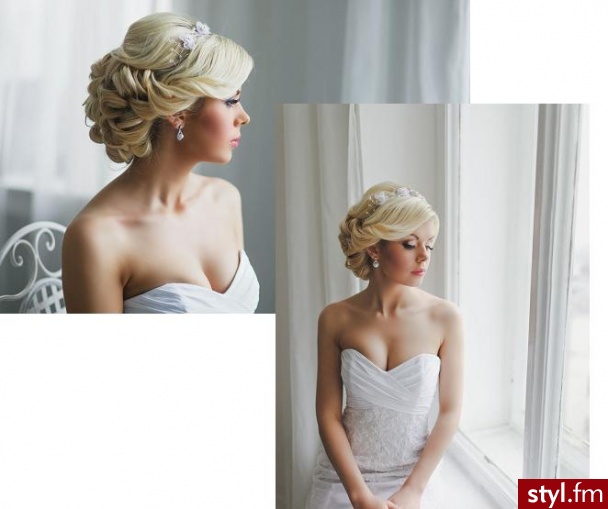 Blond Upięcie Kręcone Ślubne Długie Fryzury