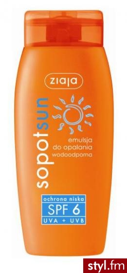 Ziaja SOPOTSUN emulsja do opalania SPF6 wodoodporna 150 ml - Emu Buty Moda