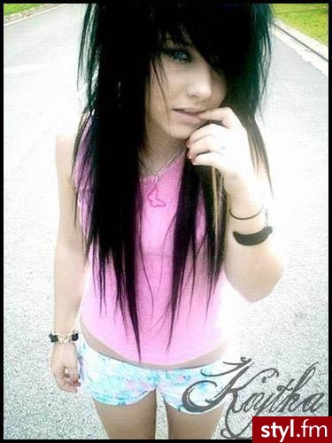 EMO Alternatywne Średnie Fryzury