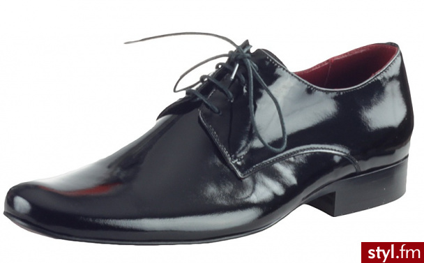 TRIO Półbuty 1411 Czarne (lakier) - Półbuty Buty Moda