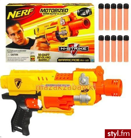 Hasbro Wyrzutnia Nerf N-Strike Barricade RV-10 - Dziecko