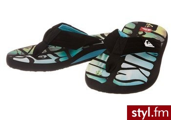 Quiksilver Japonki męskie QUILTED CUSH, multikolor, roz. 45 - Klapki Buty Moda