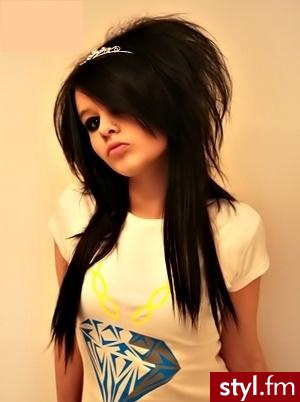 EMO Alternatywne Średnie Fryzury