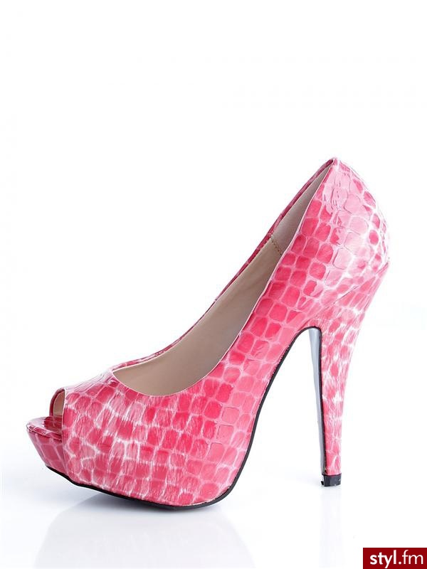 Czółenka model E-35 pink - Czółenka Buty Moda