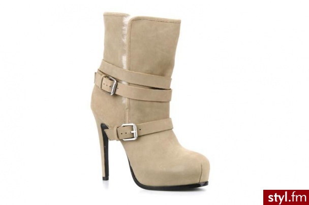 Pour La Victoire PÓŁBUTY I BOTKI LIZZIE BY POUR LA VICTOIRE (Szary) - Botki Buty Moda