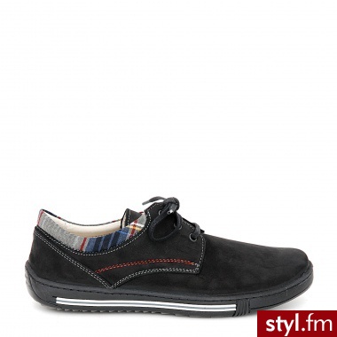 Venezia PÓŁBUTY MĘSKIE 4449-1 N NERO - Półbuty Buty Moda