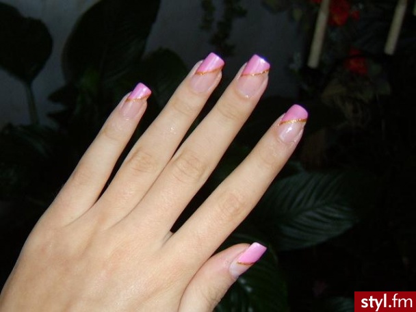 gold-pink - Paznokcie