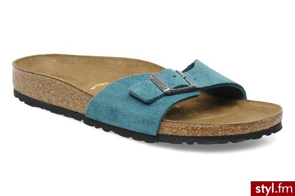 Birkenstock Chodaki Madrid Velours W zielony - Pozostałe Buty Moda